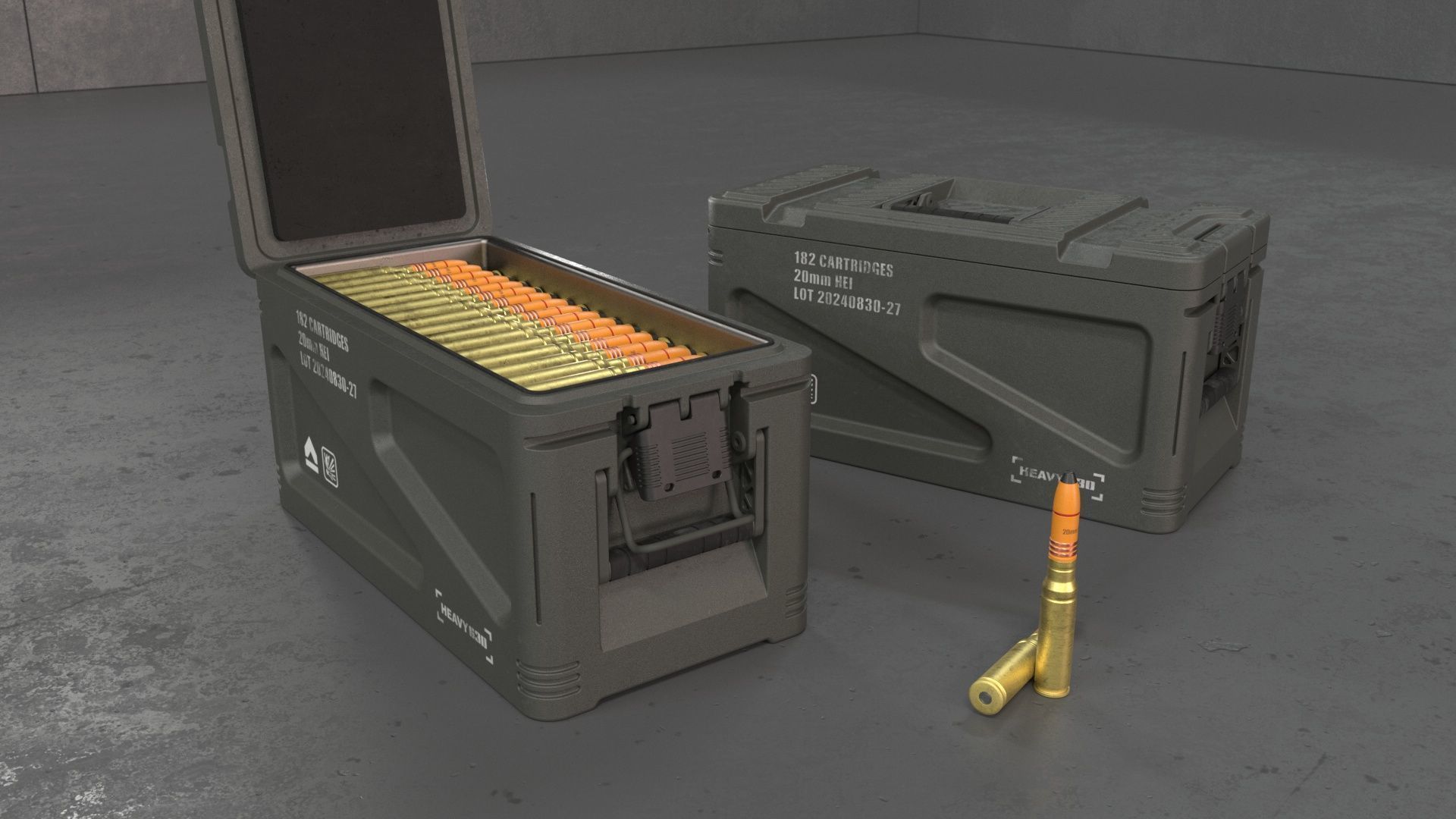 20mm Medium caliber rounds 3D model_38