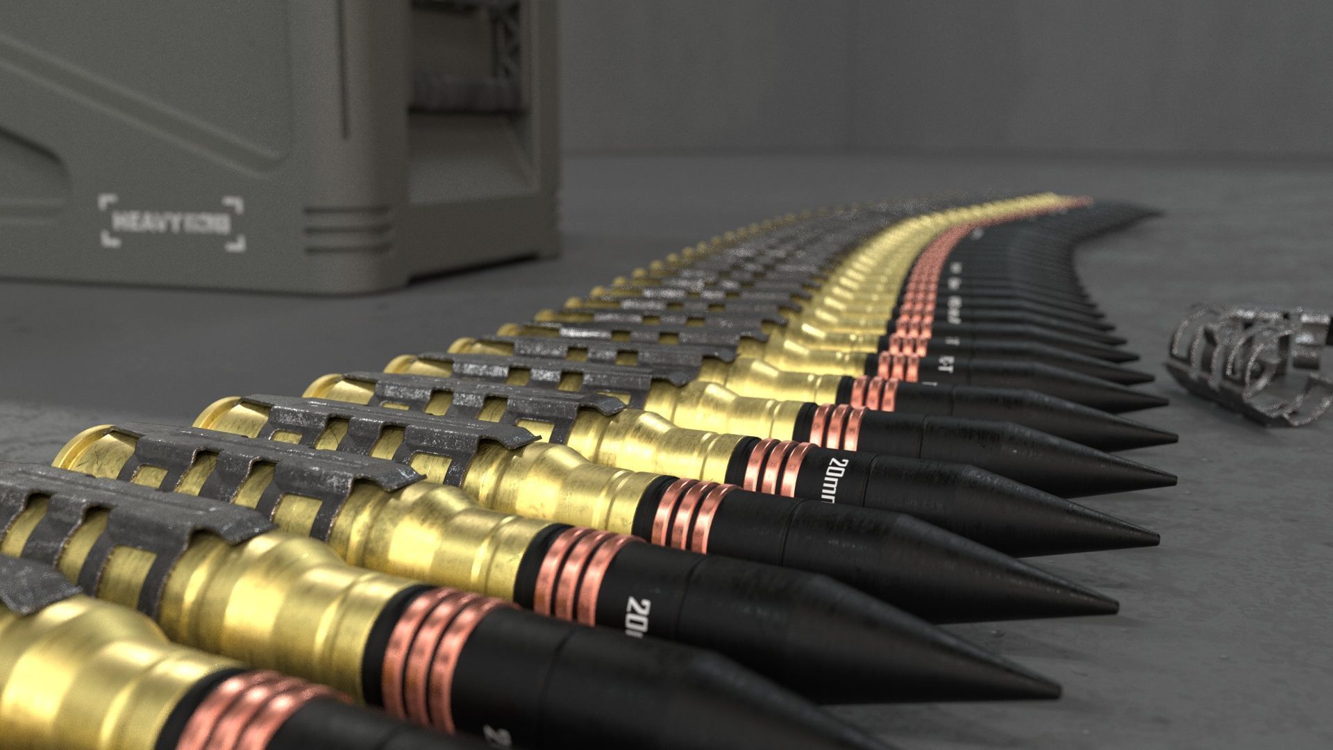 20mm Medium caliber rounds 3D model_4