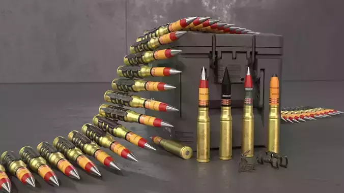 20mm Medium caliber rounds 3D model