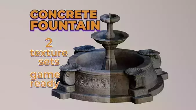 Outdoor Floor Water Fountain concrete waterfall