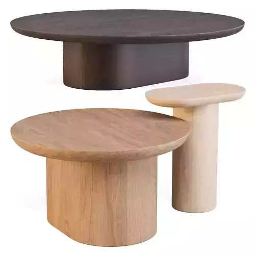 EStudioRain Porto - Coffee and Side Tables Set 01