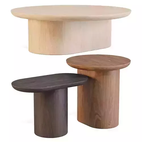 EStudioRain Porto - Coffee and Side Tables Set 02