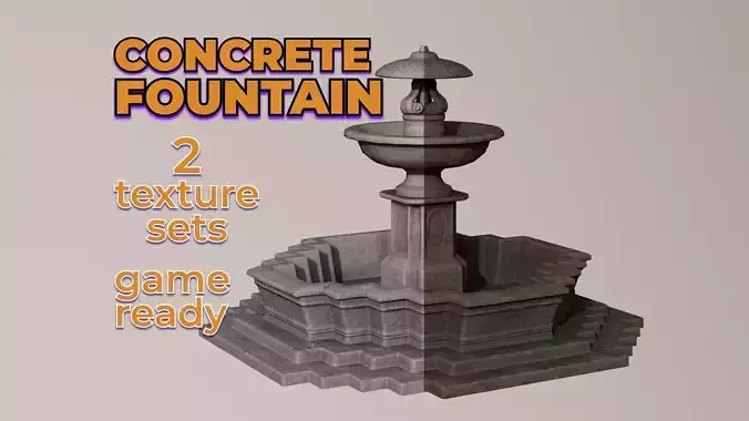 Big Water Fountain concrete shell octopus