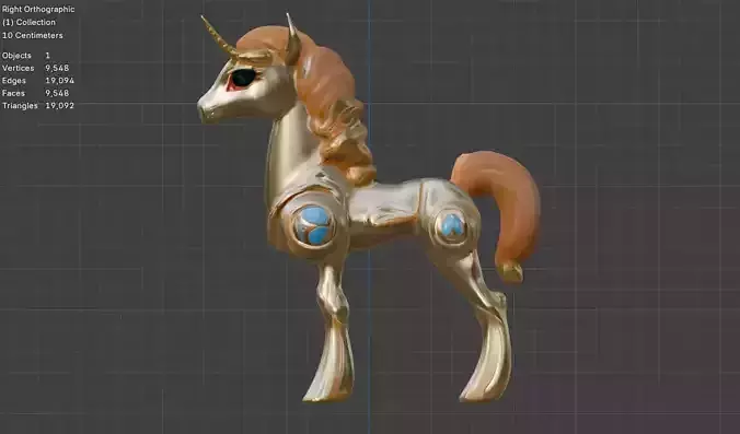 3D Unicorn Toy Model