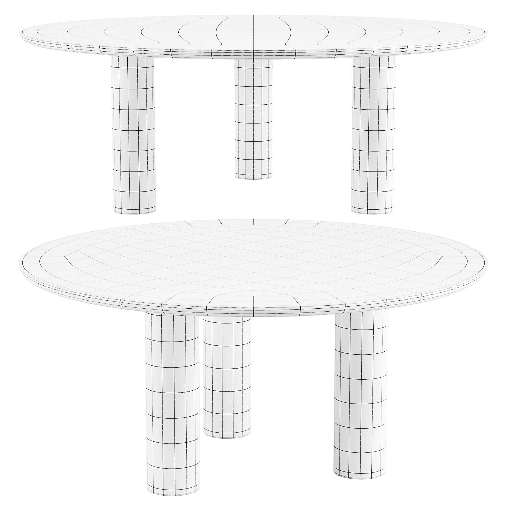 EStudioRain Porto - Dining Tables 3D model_5