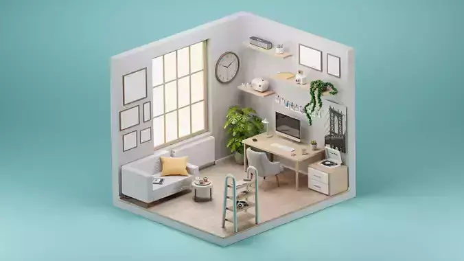 Bedroom isometric