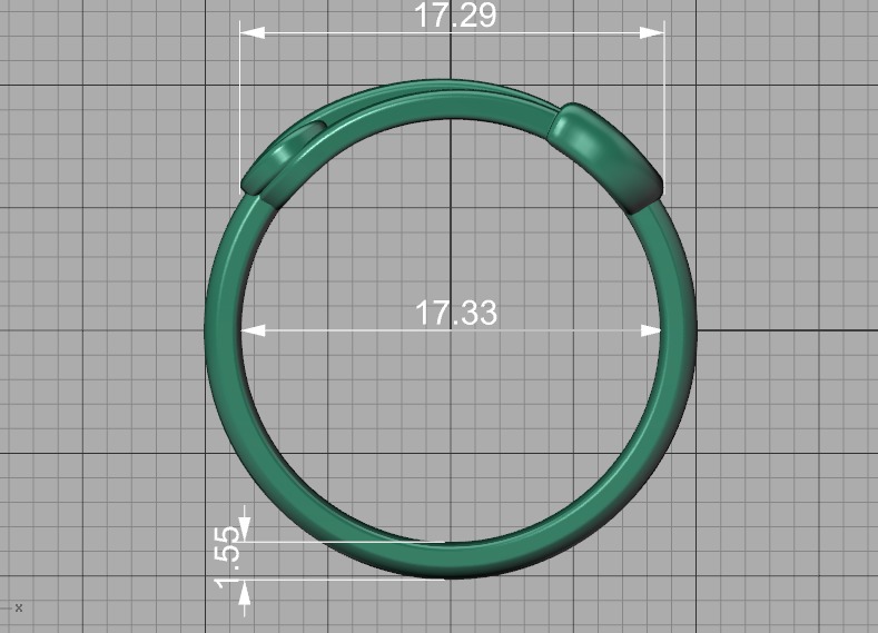 Safety Pin Ring Lucky Symbol Fashion Ring 3D model 3D print model_9