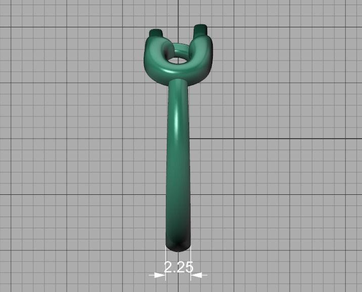 Safety Pin Ring Lucky Symbol Fashion Ring 3D model 3D print model_40