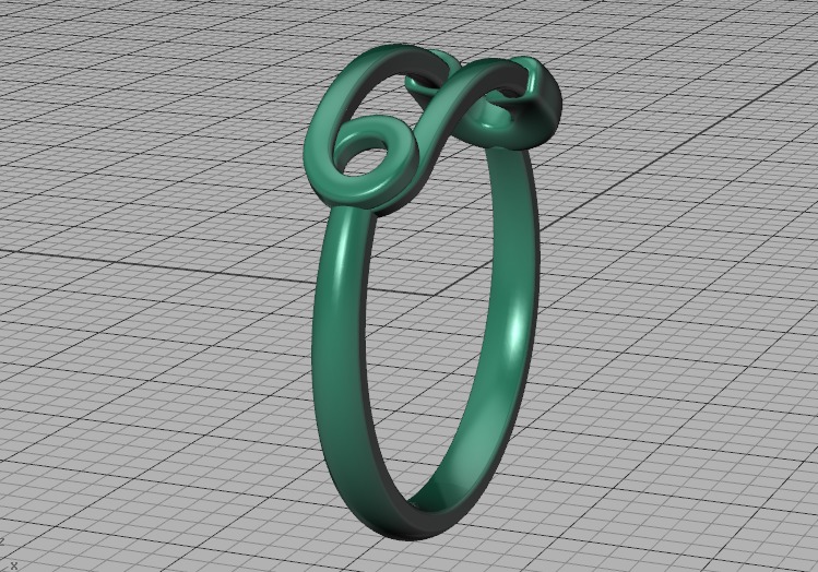 Safety Pin Ring Lucky Symbol Fashion Ring 3D model 3D print model_46