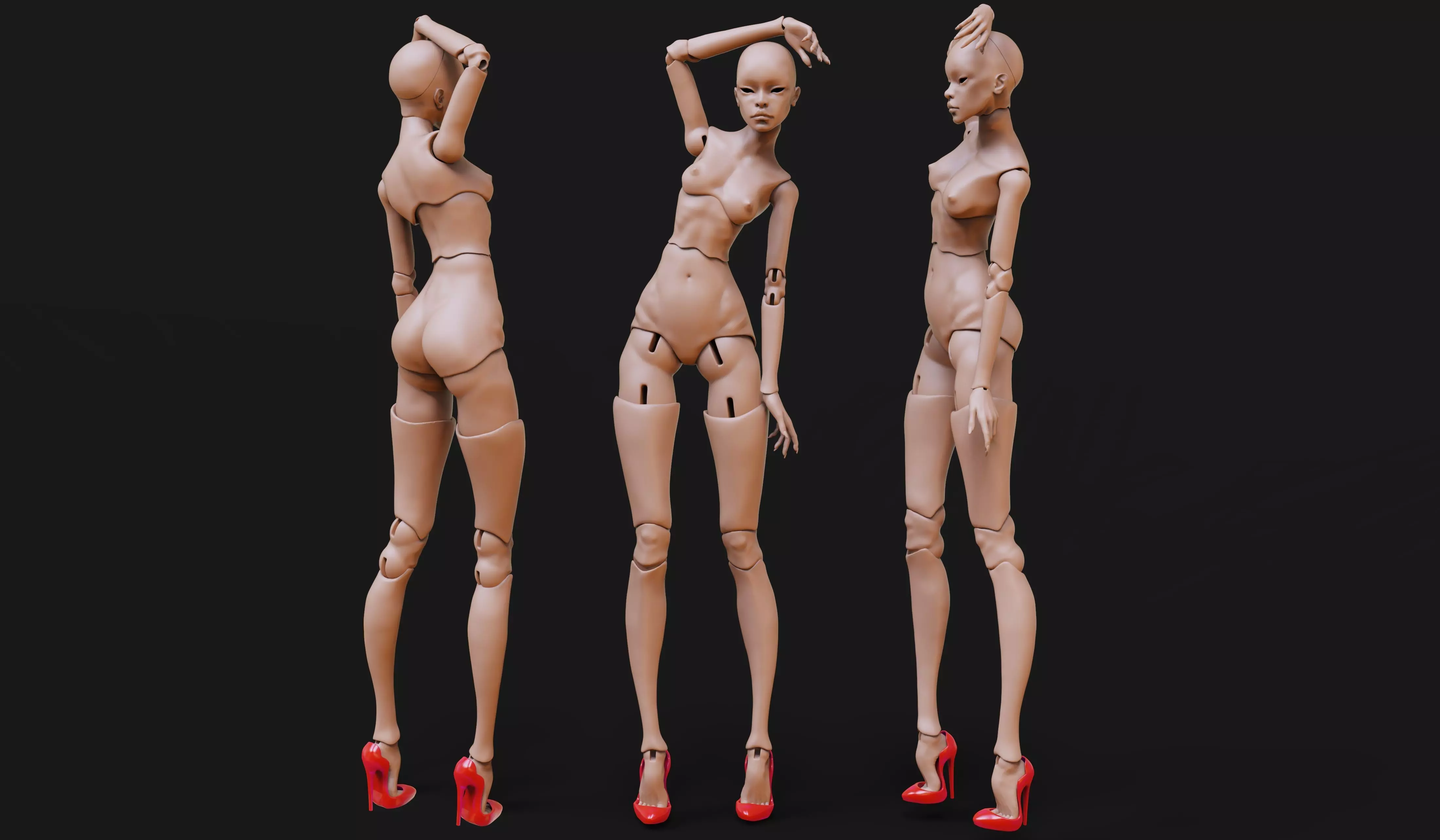 doll Shoes print BJD Doll articulated dolls bjd 3D print model_0