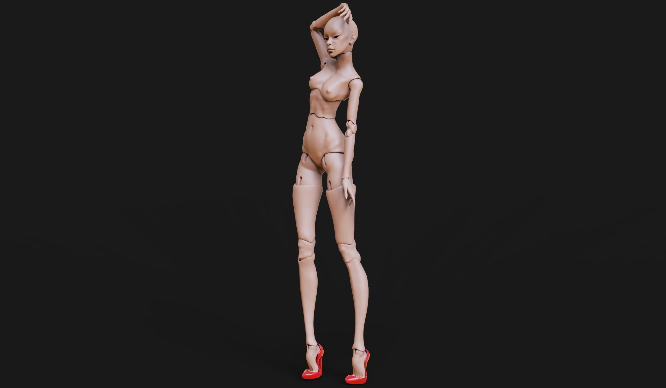 doll Shoes print BJD Doll articulated dolls bjd 3D print model_2