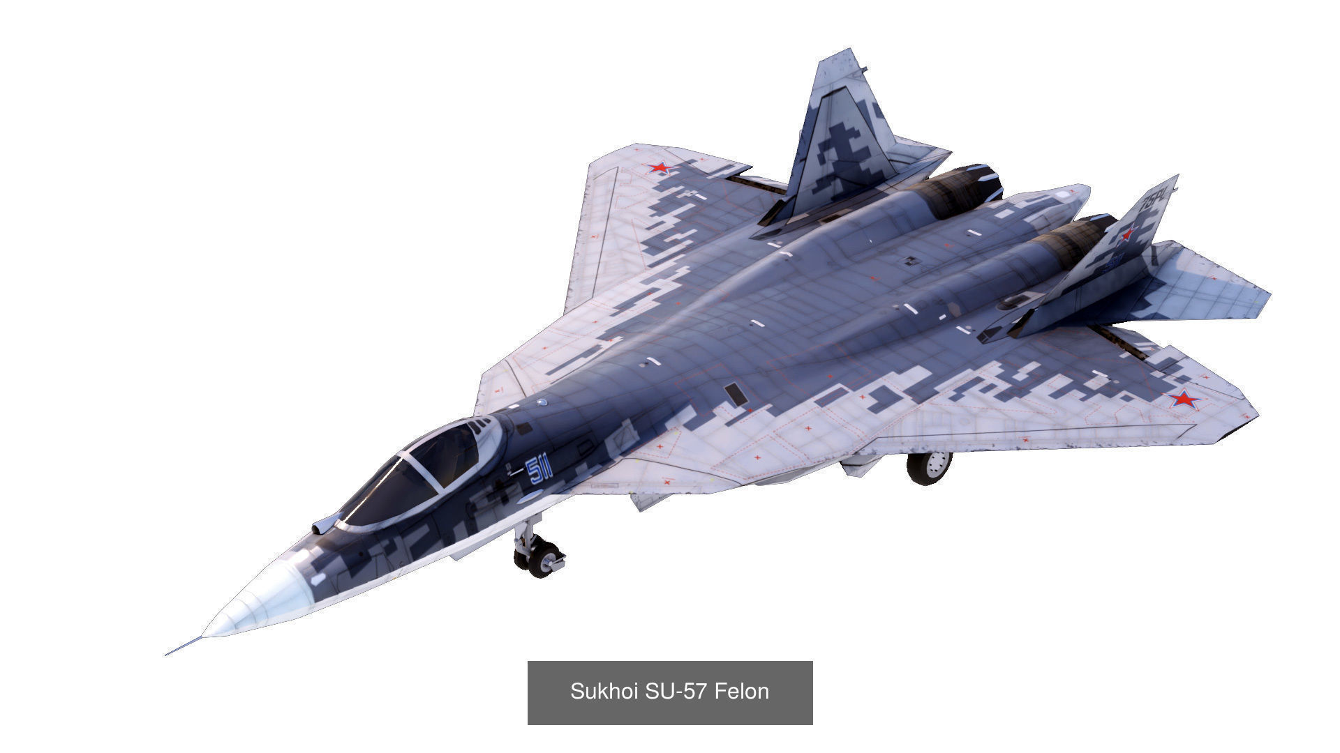 Modern military aircraft set - 32 models 3D Model Collection_32