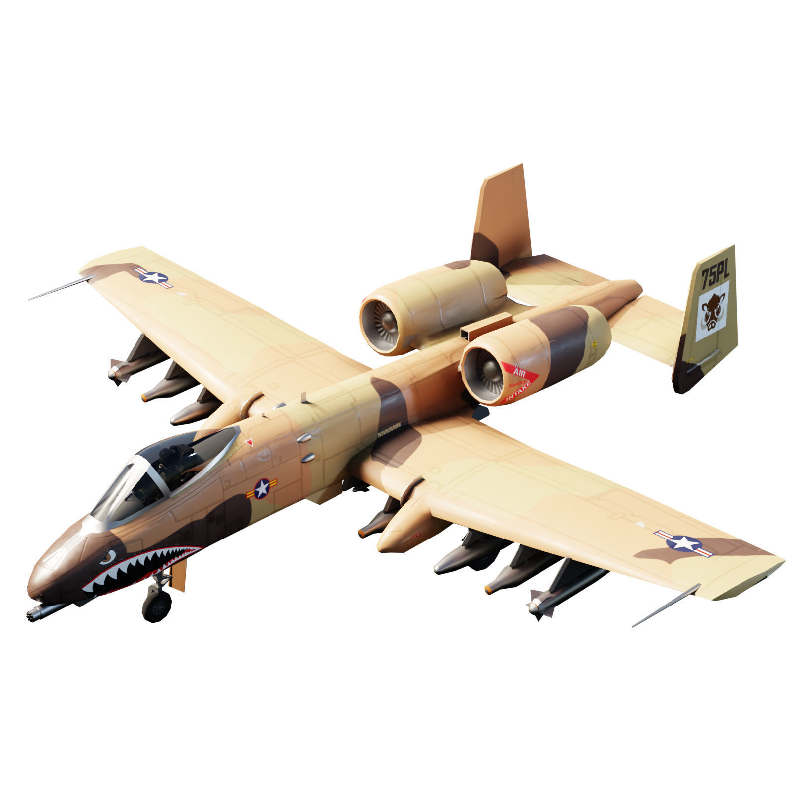Modern military aircraft set - 32 models 3D Model Collection_42