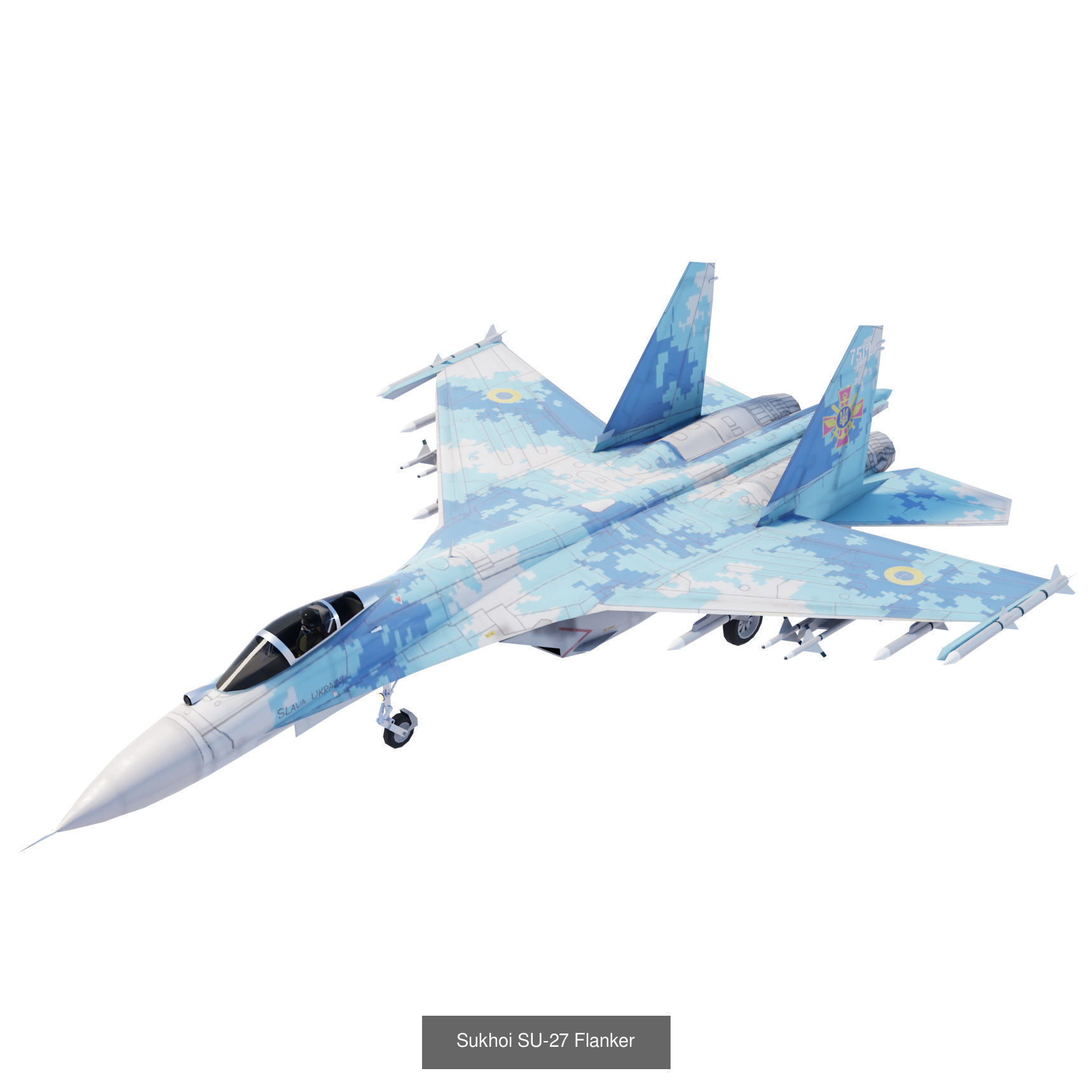 Modern military aircraft set - 32 models 3D Model Collection_21