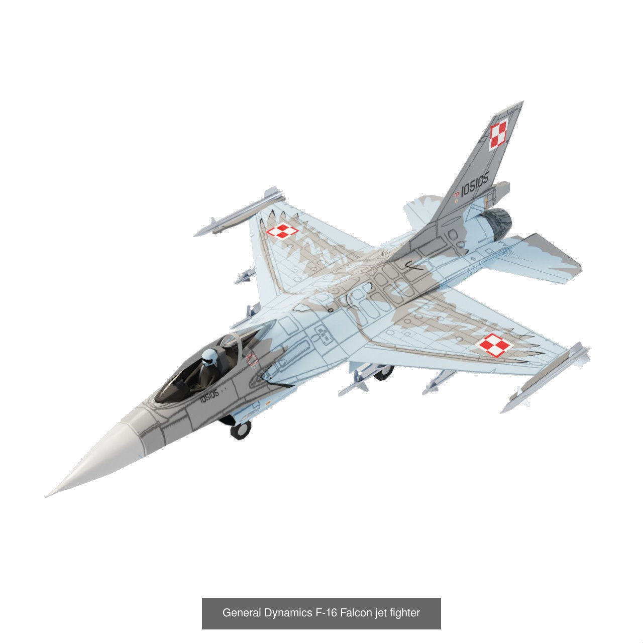 Modern military aircraft set - 32 models 3D Model Collection_18