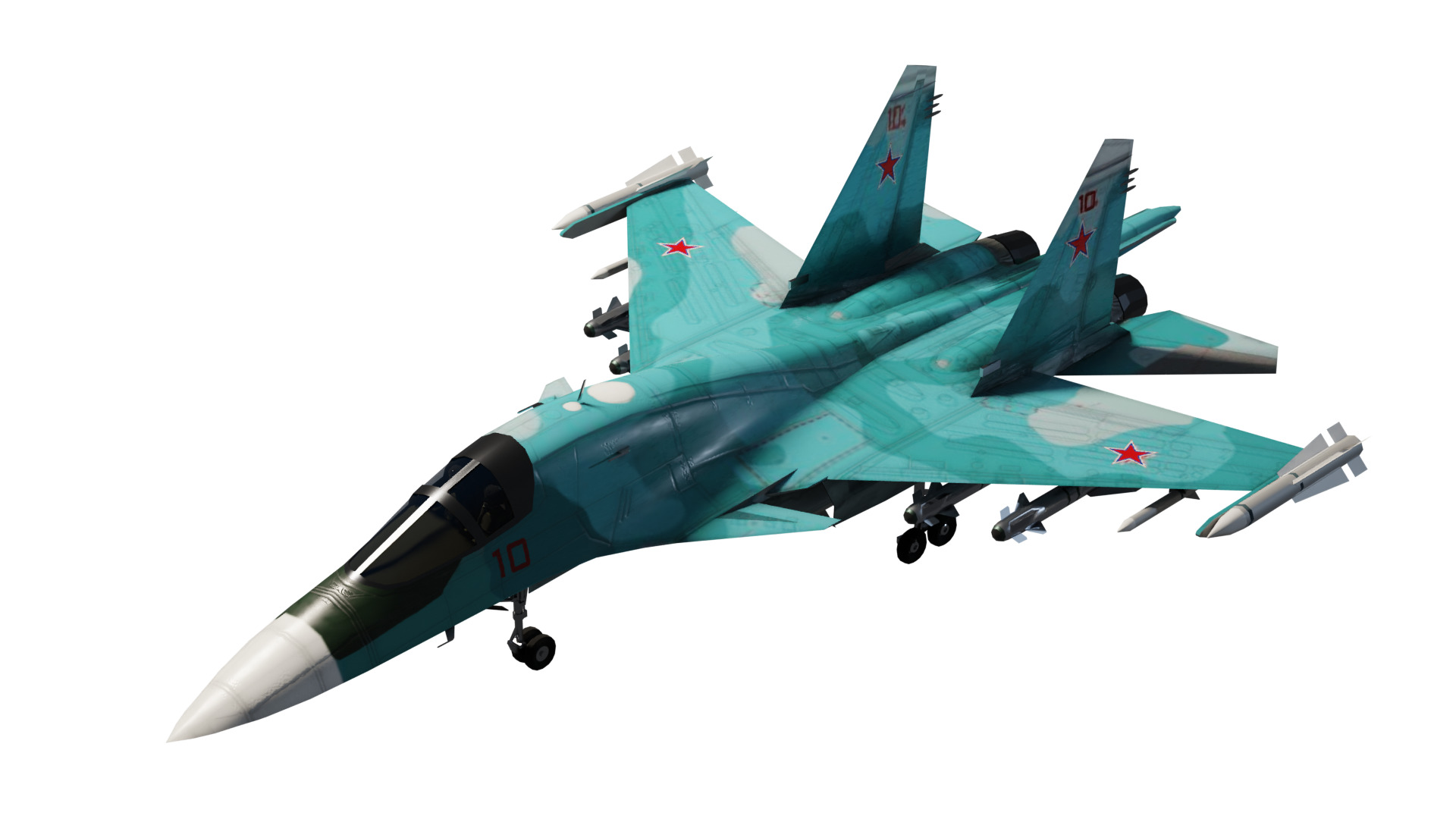 Modern military aircraft set - 32 models 3D Model Collection_46