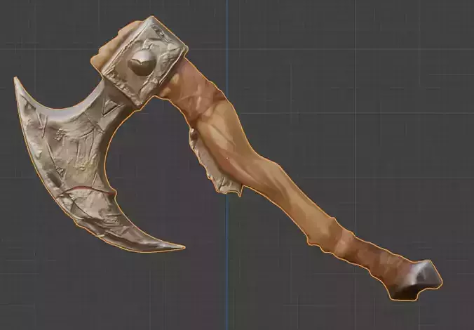 Original Concept 3D Battle Axe Model