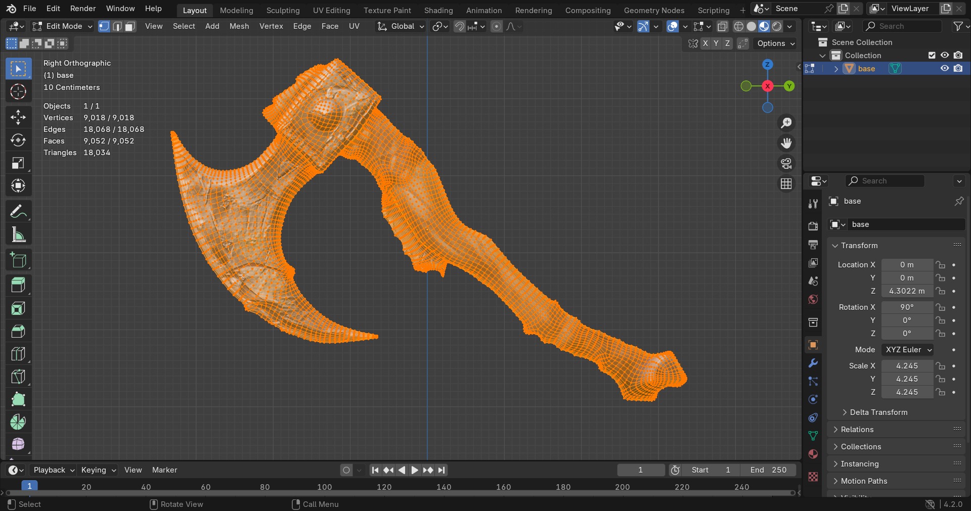 Original Concept 3D Battle Axe Model Low-poly 3D model_1