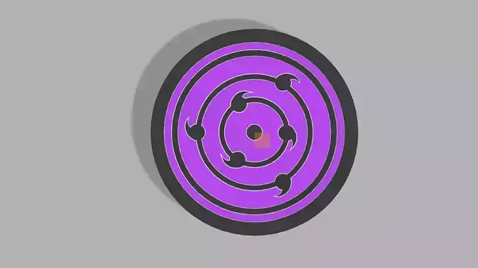 Naruto-Themed 3D Printable Sasukes Rinnegan Coaster 