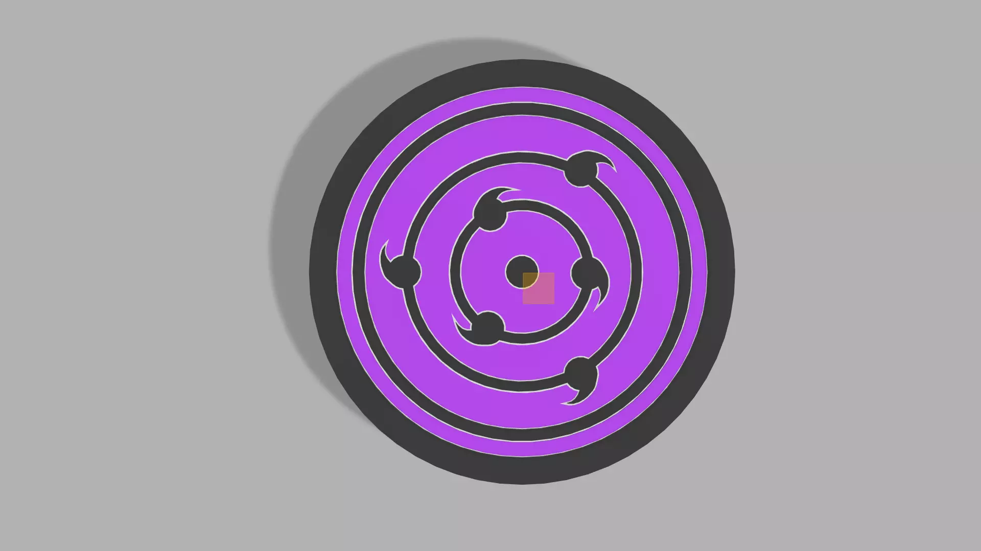 Naruto-Themed 3D Printable Sasukes Rinnegan Coaster 3D print model_0