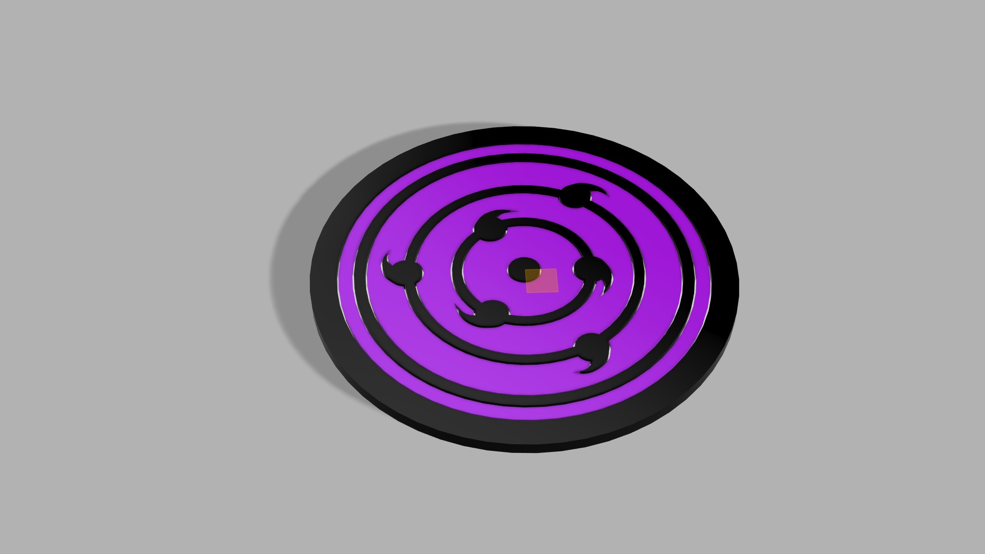 Naruto-Themed 3D Printable Sasukes Rinnegan Coaster 3D print model_1