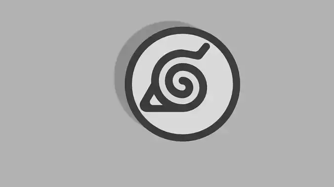 Naruto-Themed 3D Printable Konoha Coaster 3D print model