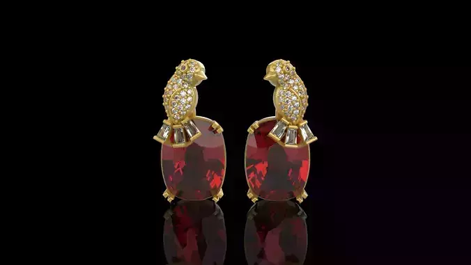  Unique Bird Earring - 003