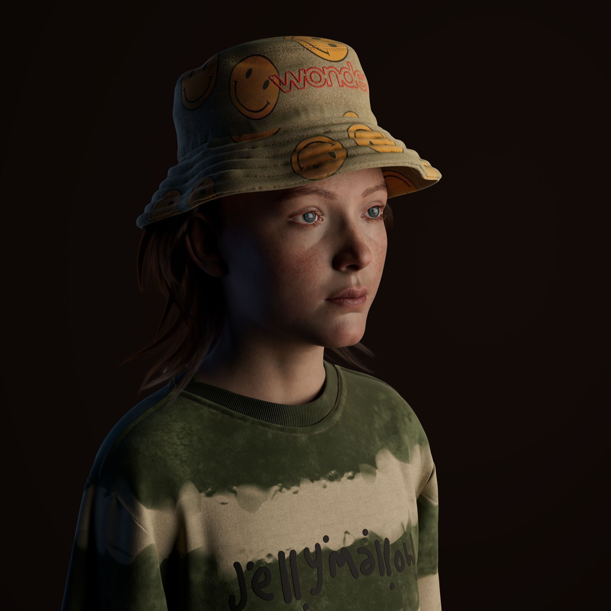 HYPER REALISTIC 3D KID GIRL 3D model_4