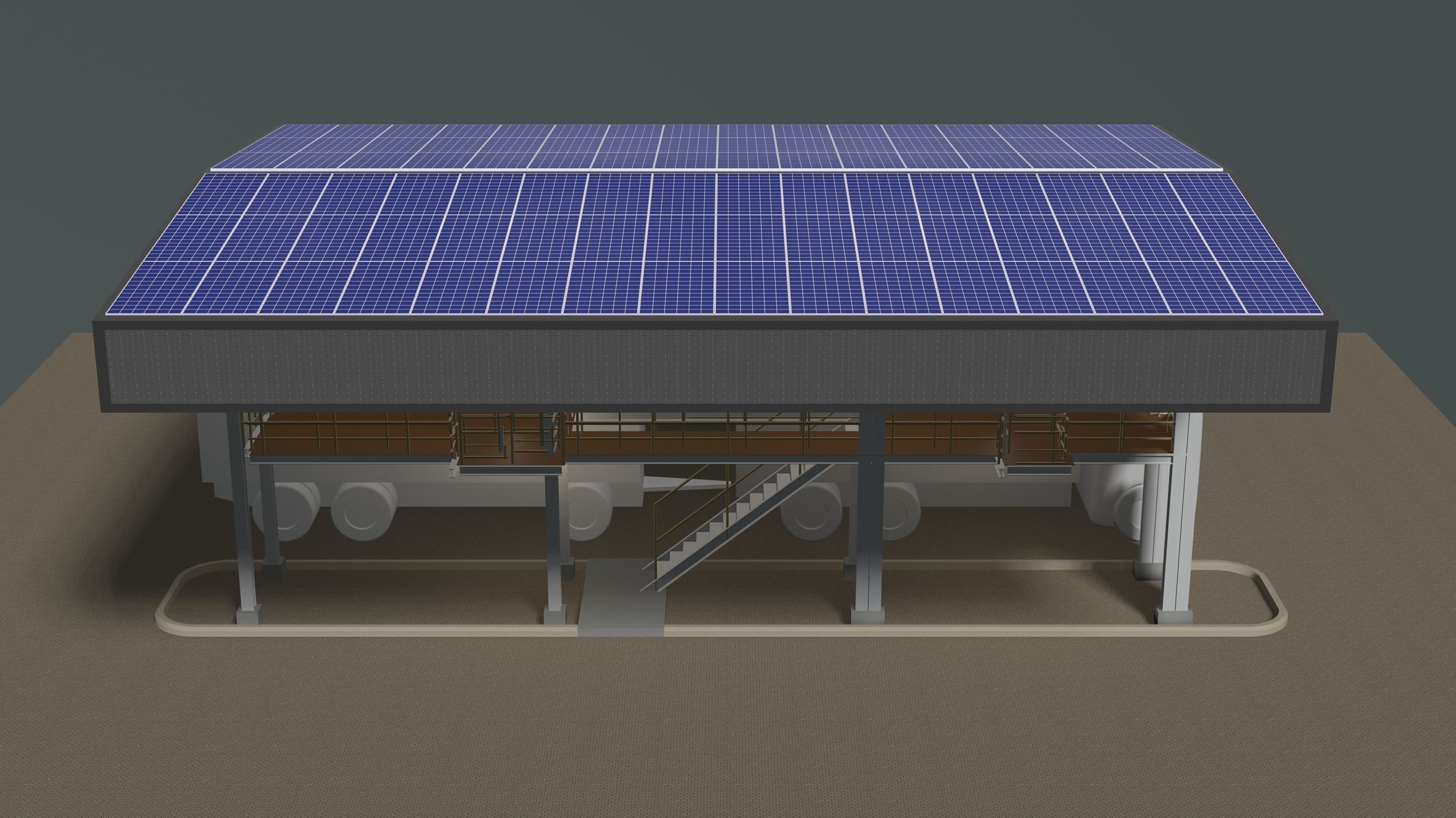 Solar checkpoint station 24i12 3D model_4