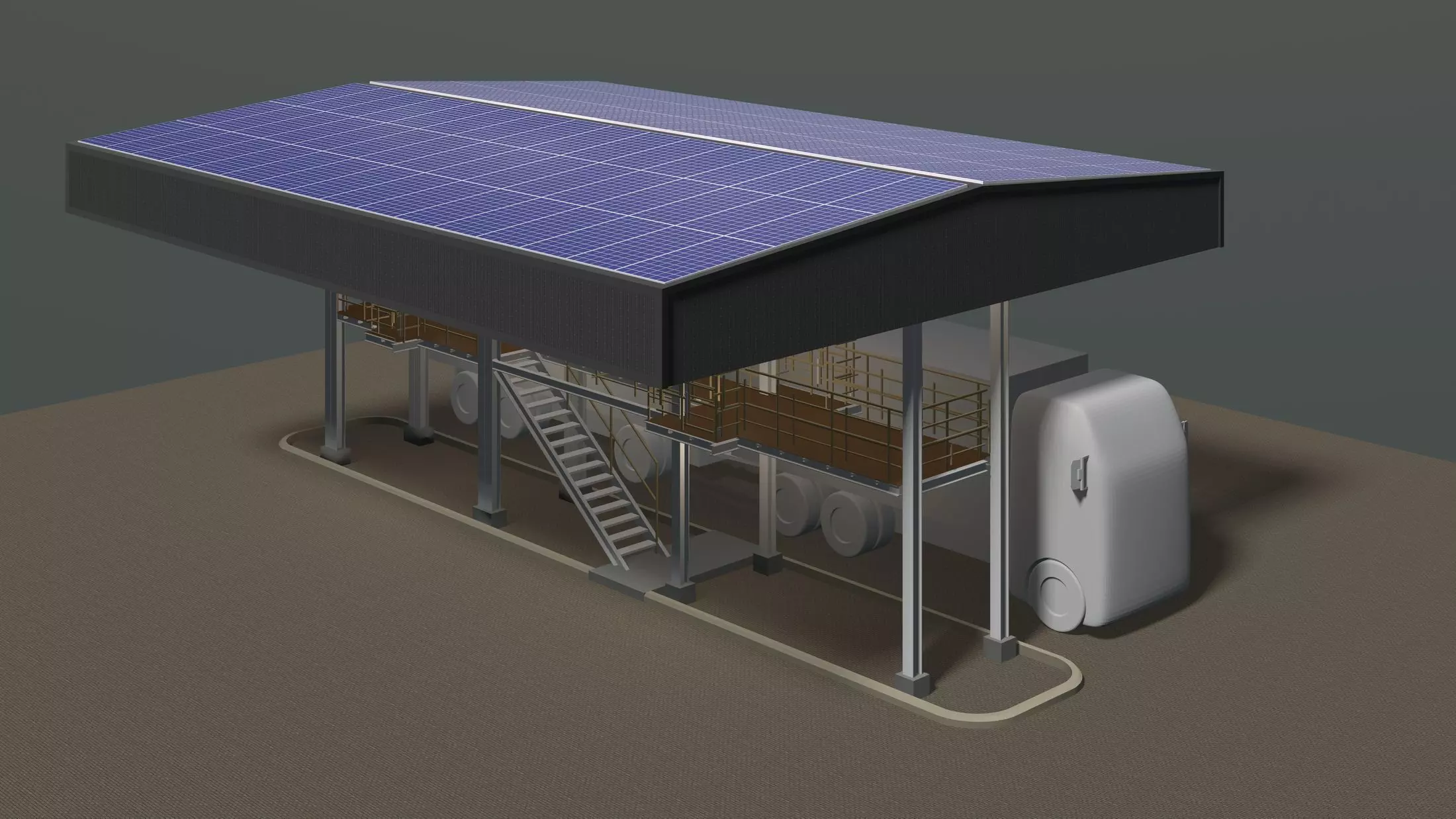 Solar checkpoint station 24i12 3D model_0