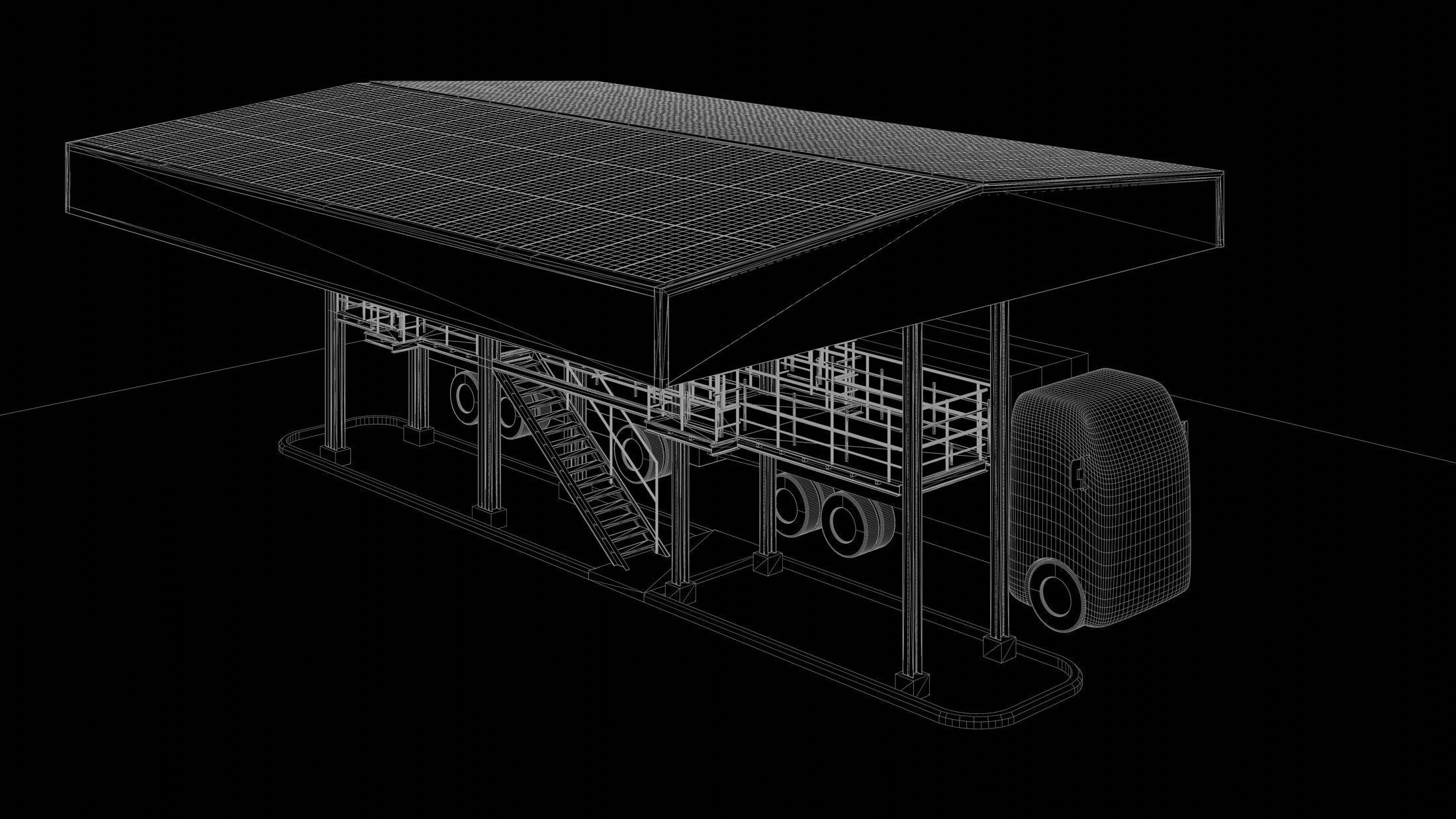 Solar checkpoint station 24i12 3D model_5