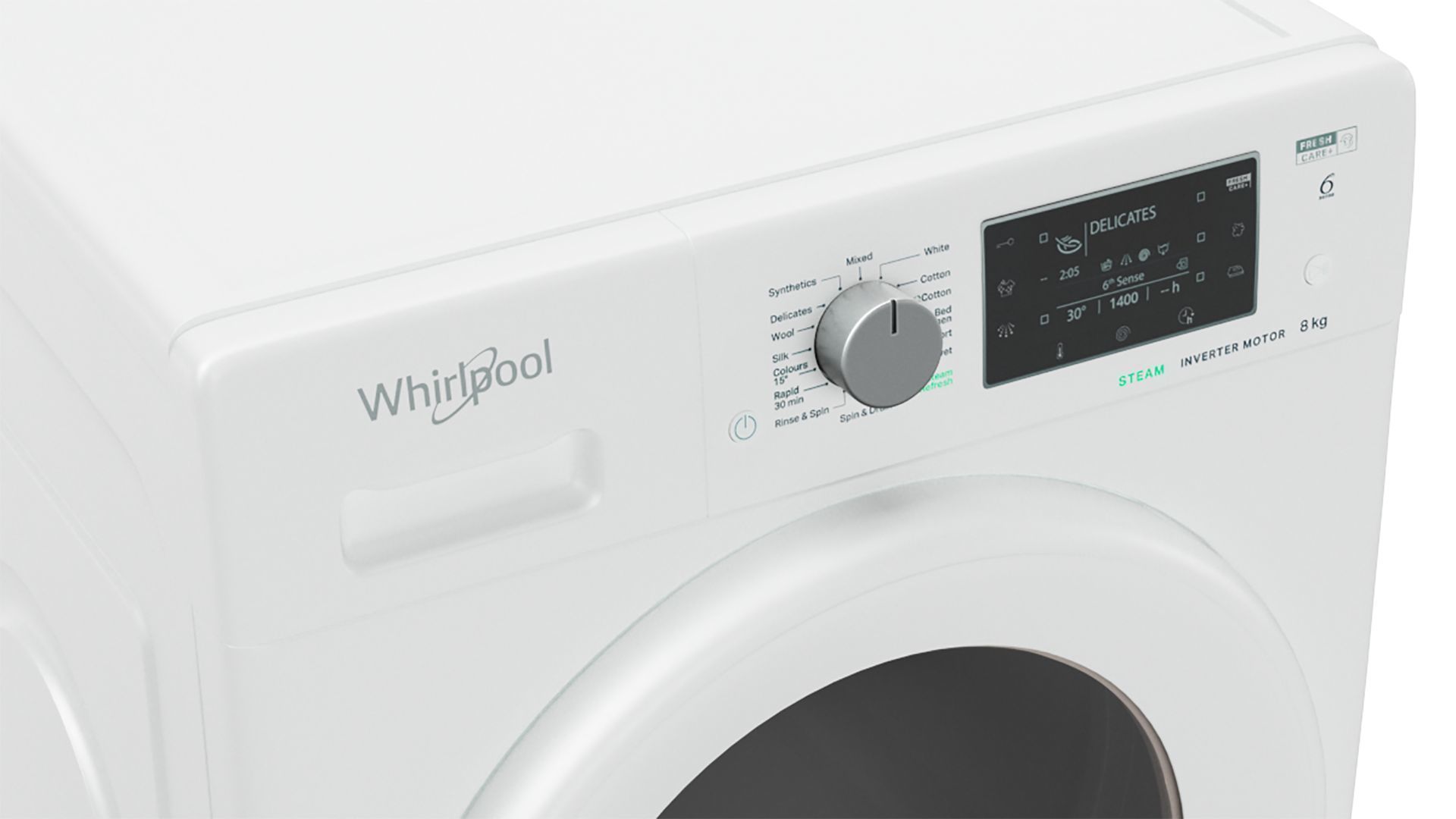 Whirlpool FDLR80250 8kg Front Load Washing Machine 3D model_11