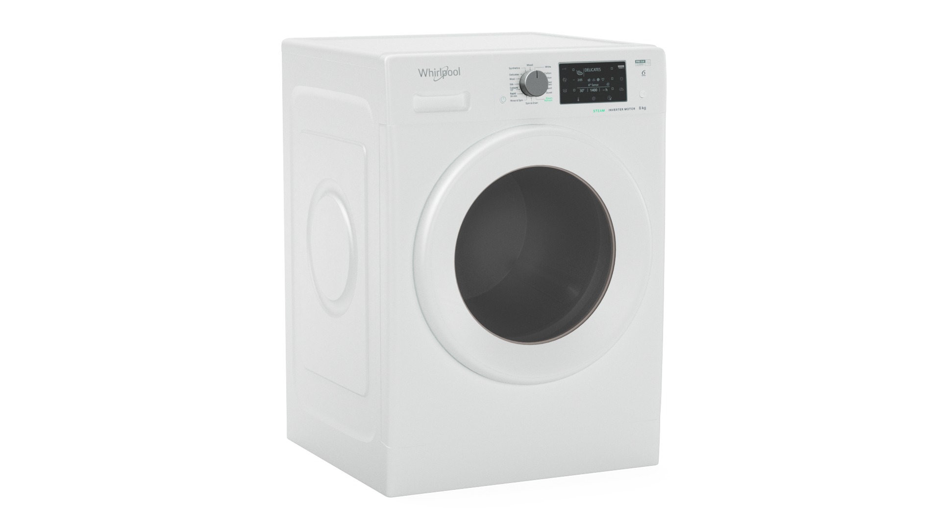 Whirlpool FDLR80250 8kg Front Load Washing Machine 3D model_1