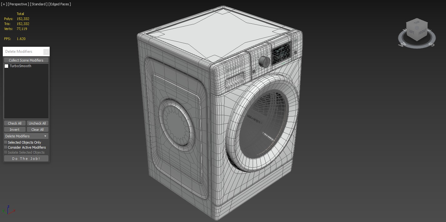 Whirlpool FDLR80250 8kg Front Load Washing Machine 3D model_4