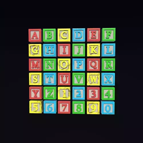 Alphabet Blocks  3D model