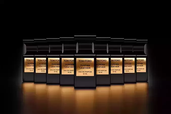 Tom Ford Tuscan Leather perfume bottle 3d model  3D model