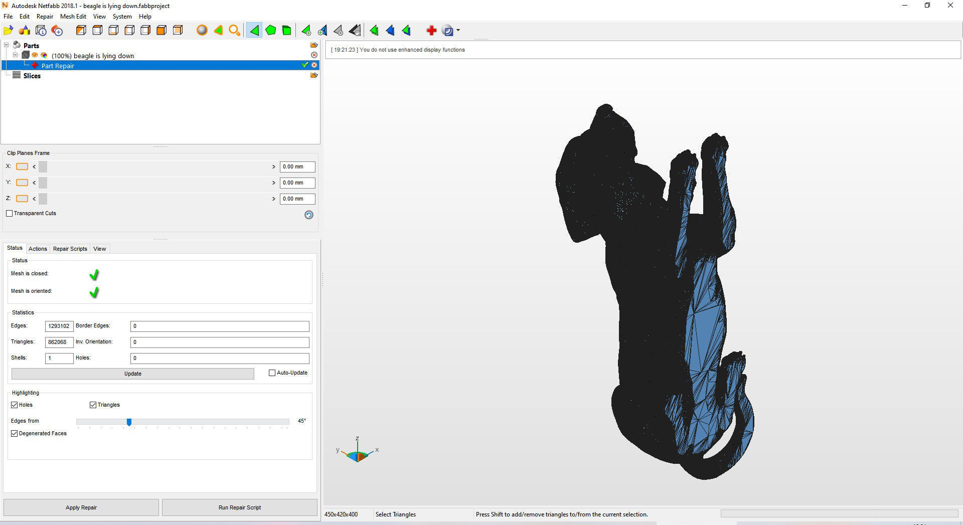 beagle is lying down 3D print model_12
