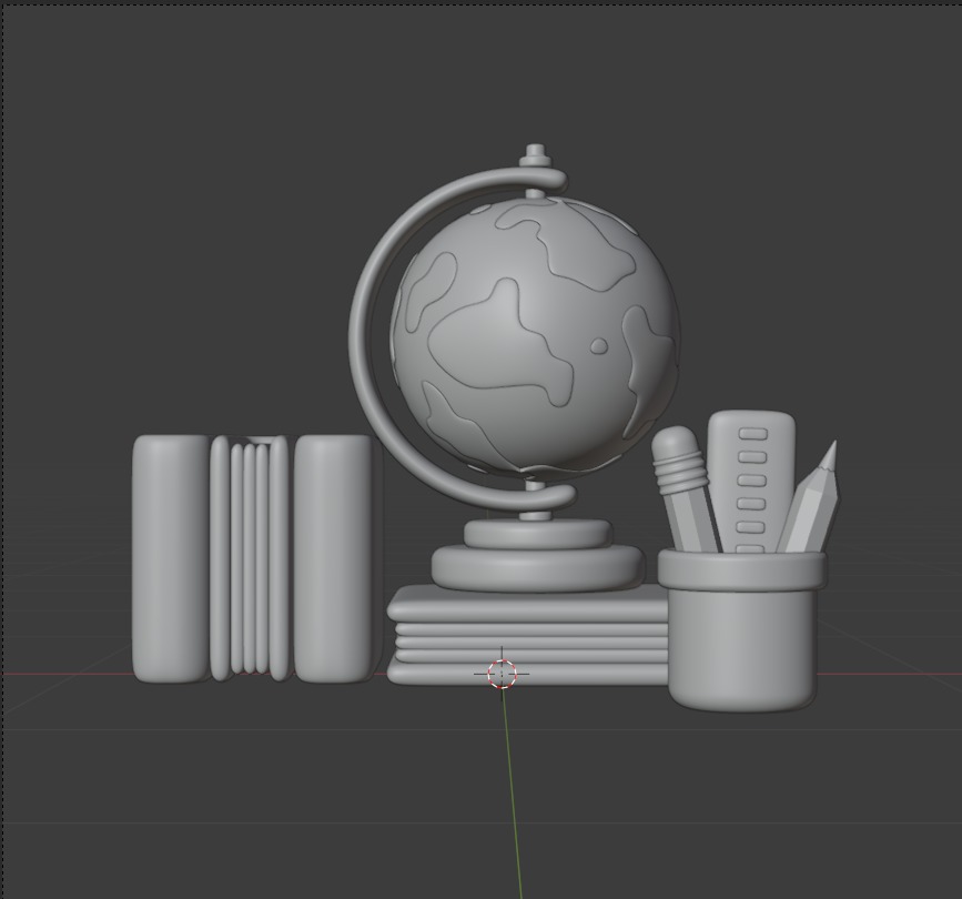 Library 3d Illustration Icon Pack 3D model_88