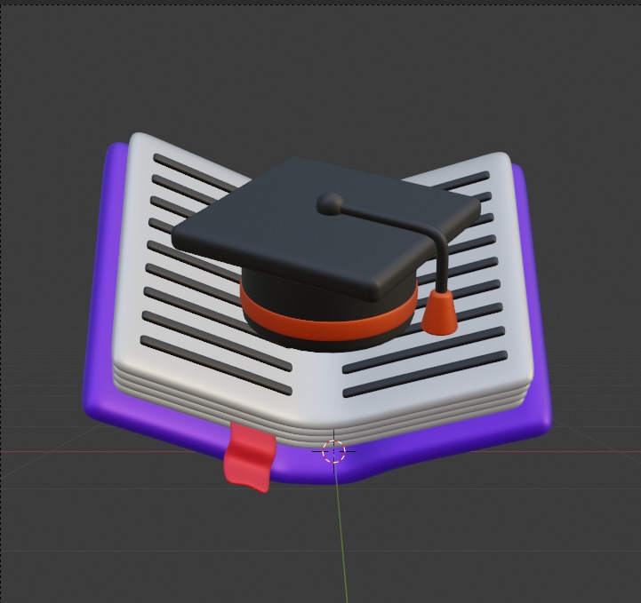 Library 3d Illustration  Icon Pack 3D model_52