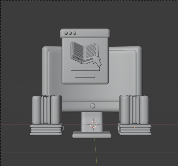 Library 3d Illustration Icon Pack 3D model_74