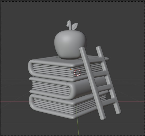 Library 3d Illustration  Icon Pack 3D model_6