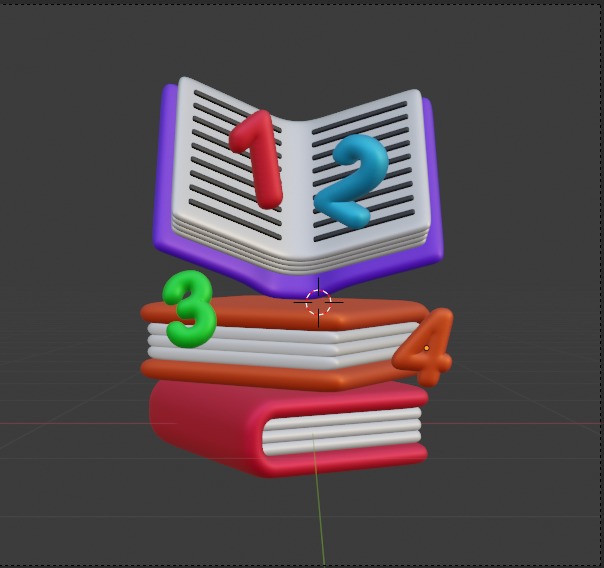 Library 3d Illustration  Icon Pack 3D model_19