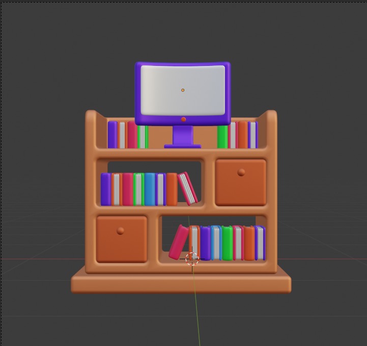 Library 3d Illustration  Icon Pack 3D model_45