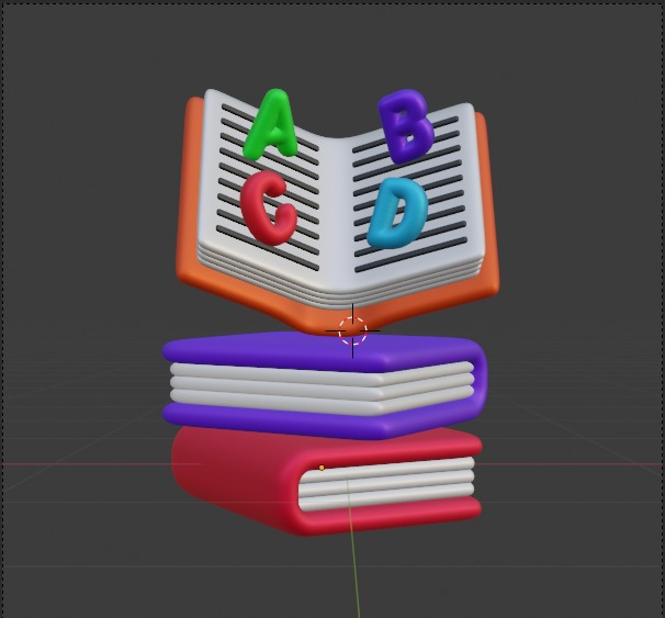 Library 3d Illustration  Icon Pack 3D model_16