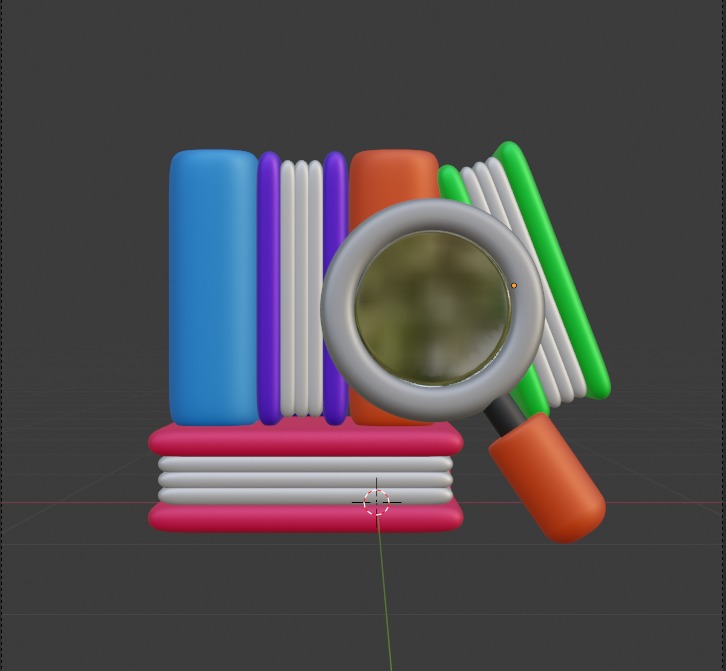 Library 3d Illustration  Icon Pack 3D model_50