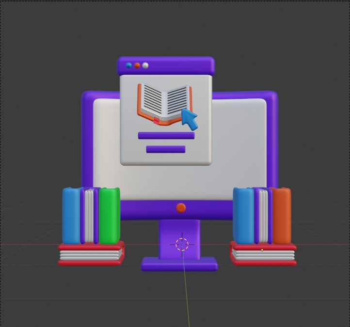 Library 3d Illustration Icon Pack 3D model_75