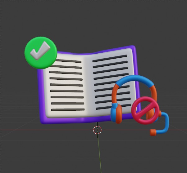 Library 3d Illustration Icon Pack 3D model_98