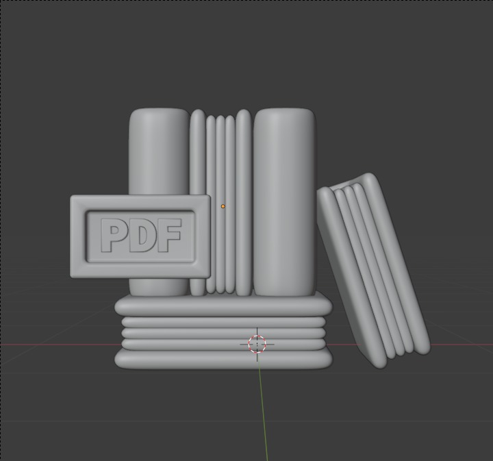 Library 3d Illustration  Icon Pack 3D model_61