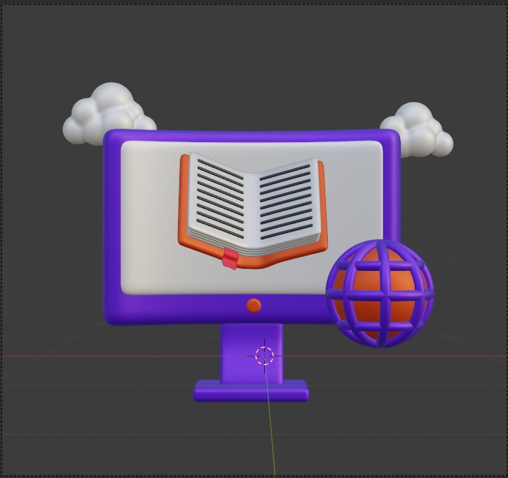 Library 3d Illustration Icon Pack 3D model_73