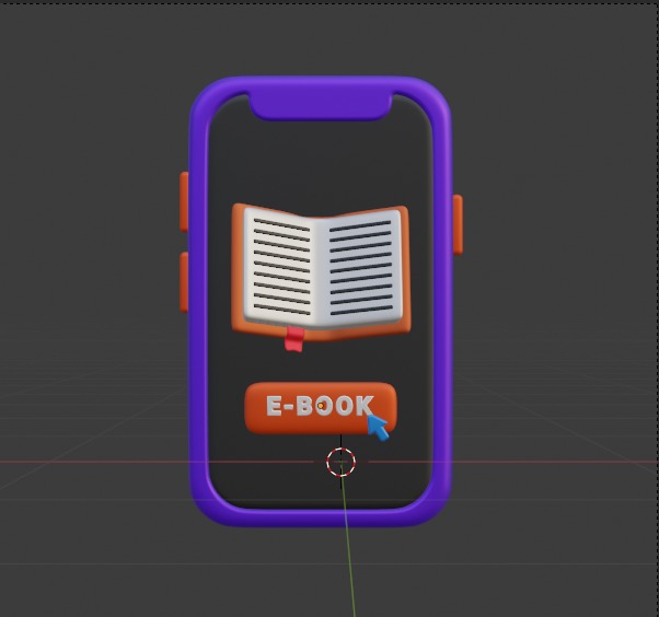 Library 3d Illustration  Icon Pack 3D model_58